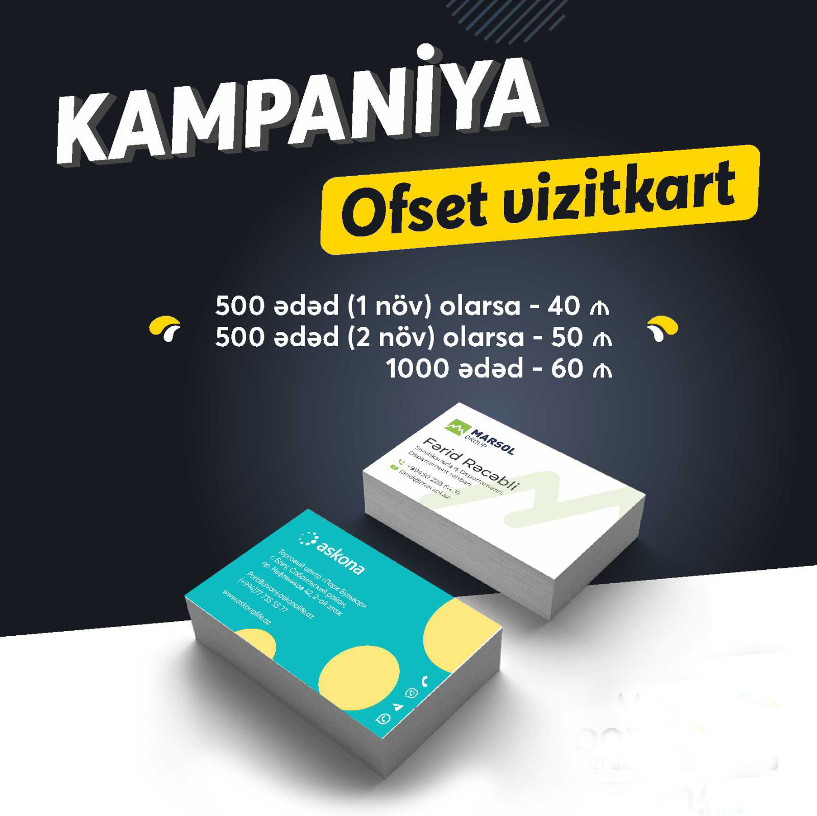 Vizit kart Ofset kampaniya